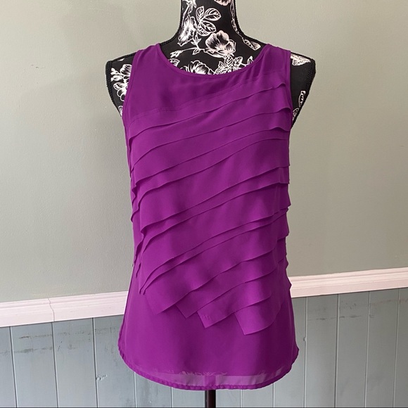 Worthington Tops - Worthington Ruffle Detail Sleeveless Blouse, S